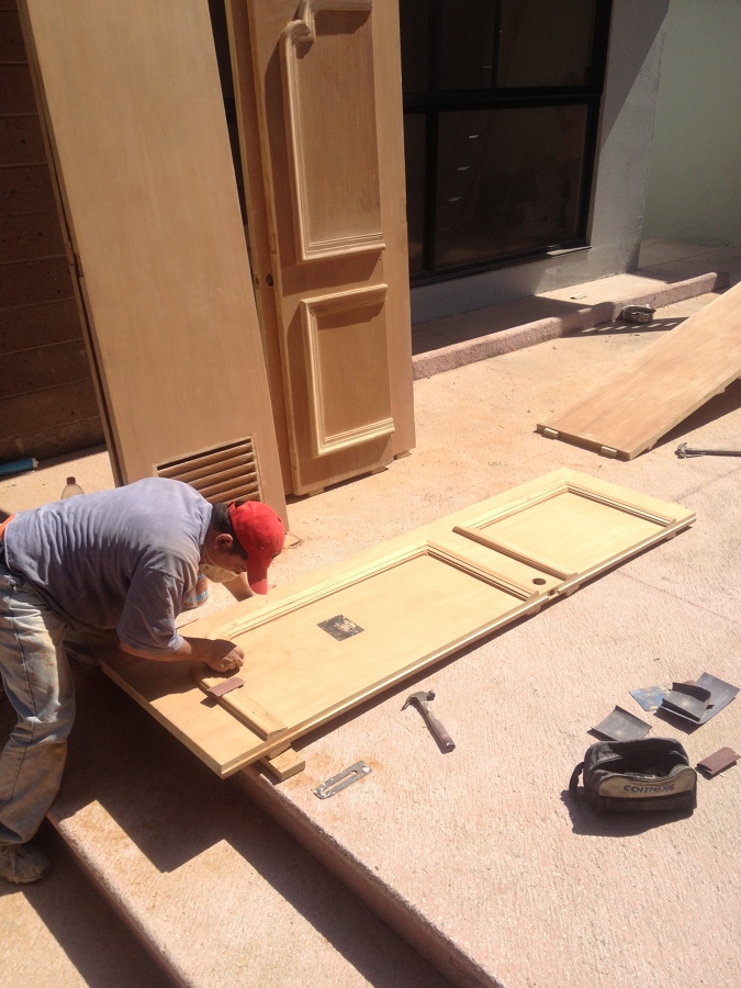 Cambio de acabado en puertas