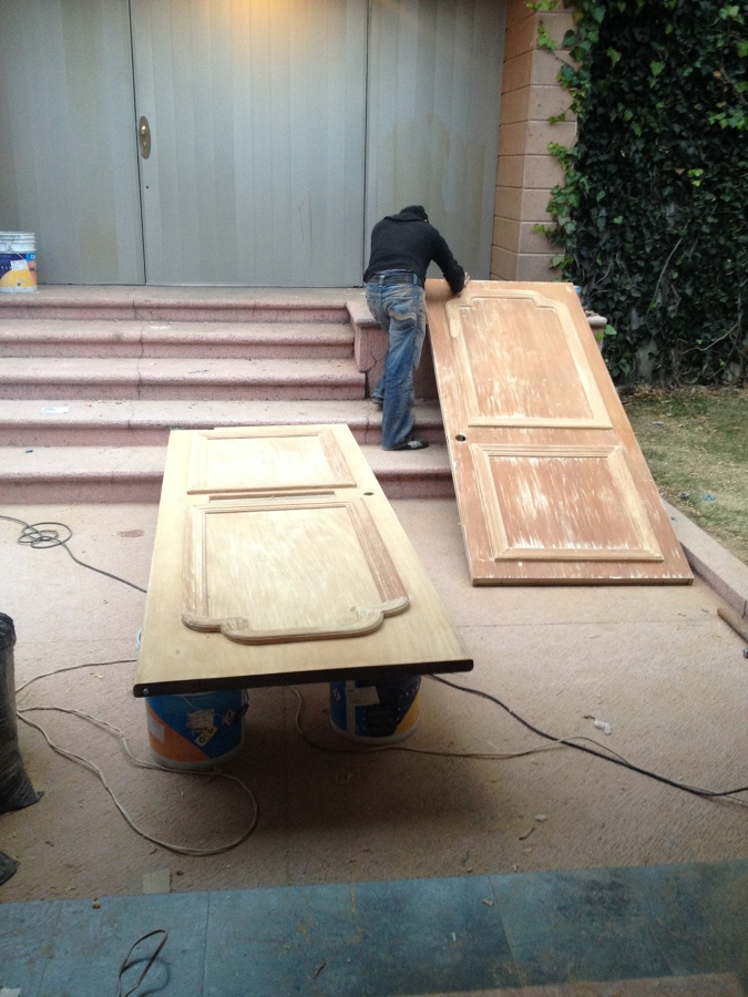 Cambio de acabado en puertas