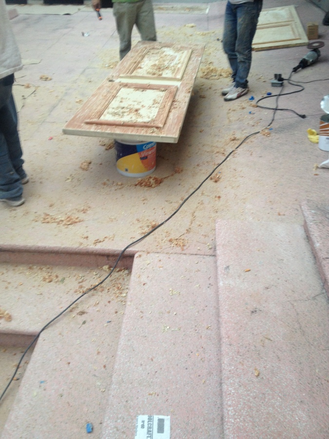 Cambio de acabado en puertas