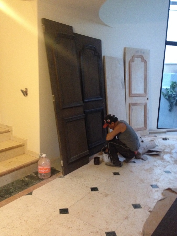 Cambio de acabado en puertas