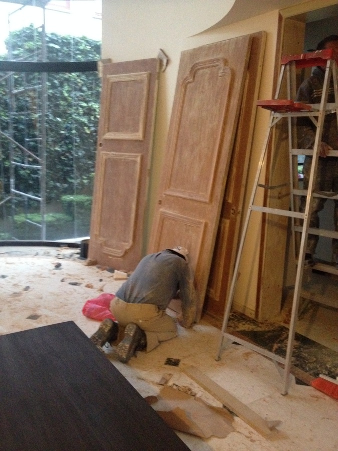 Cambio de acabado en puertas