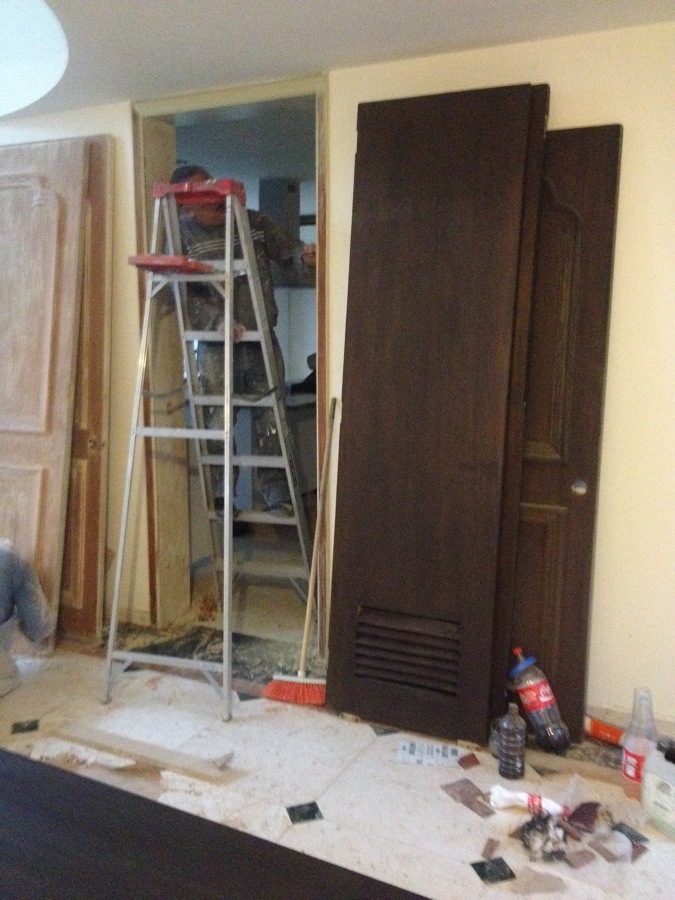 Cambio de acabado en puertas