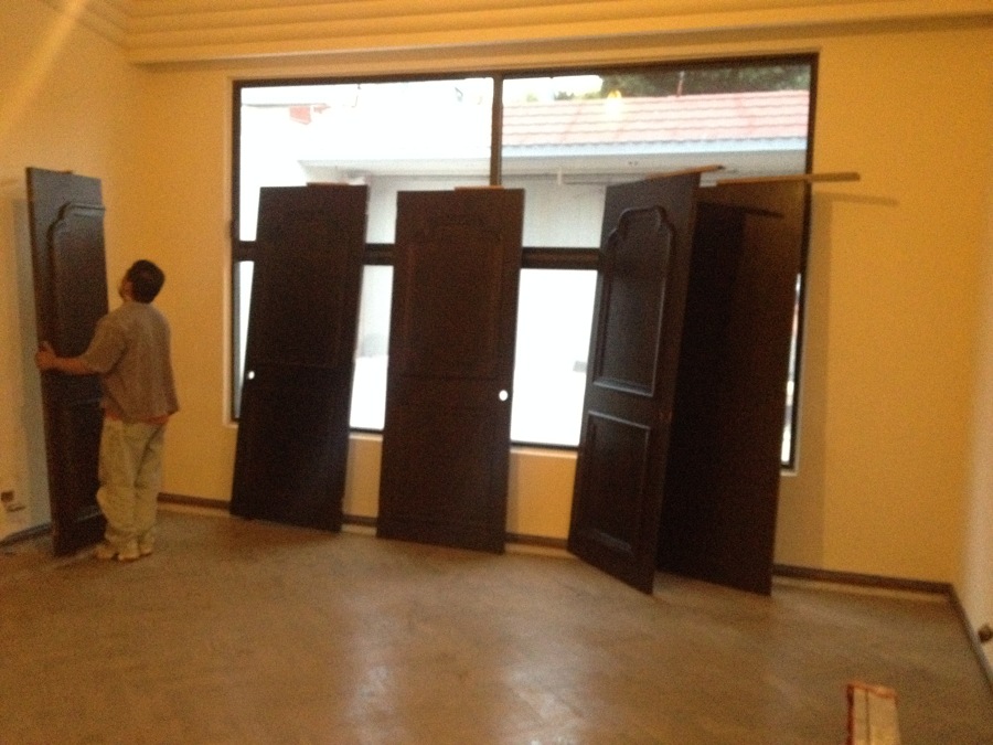 Cambio de acabado en puertas