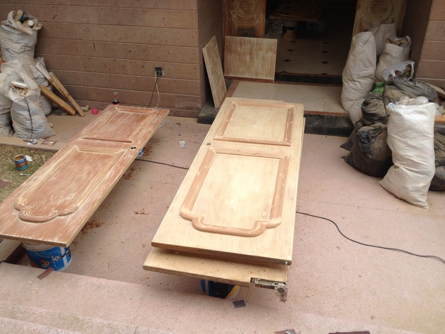 Cambio de acabado en puertas