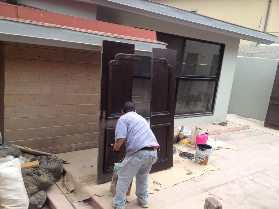 Cambio de acabado en puertas