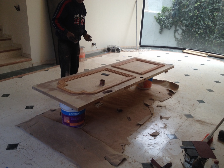 cambio de acabado en puertas de madera