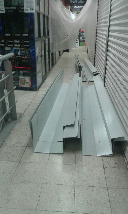 Canalones para cubierta, parte integral.