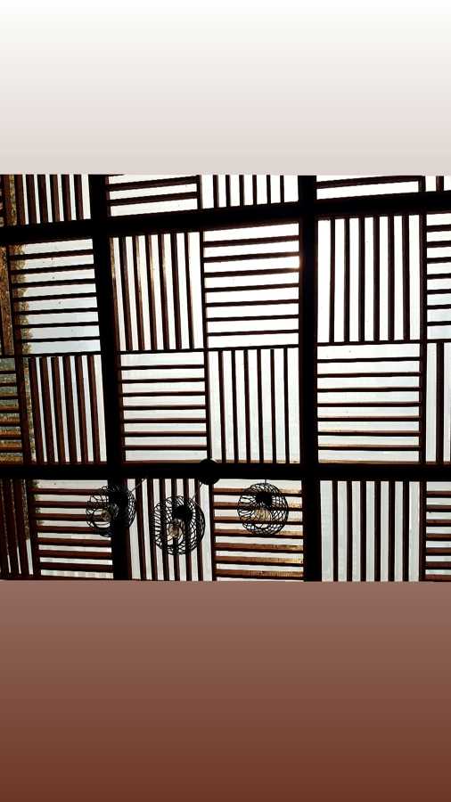 Celosía de madera en cubierta