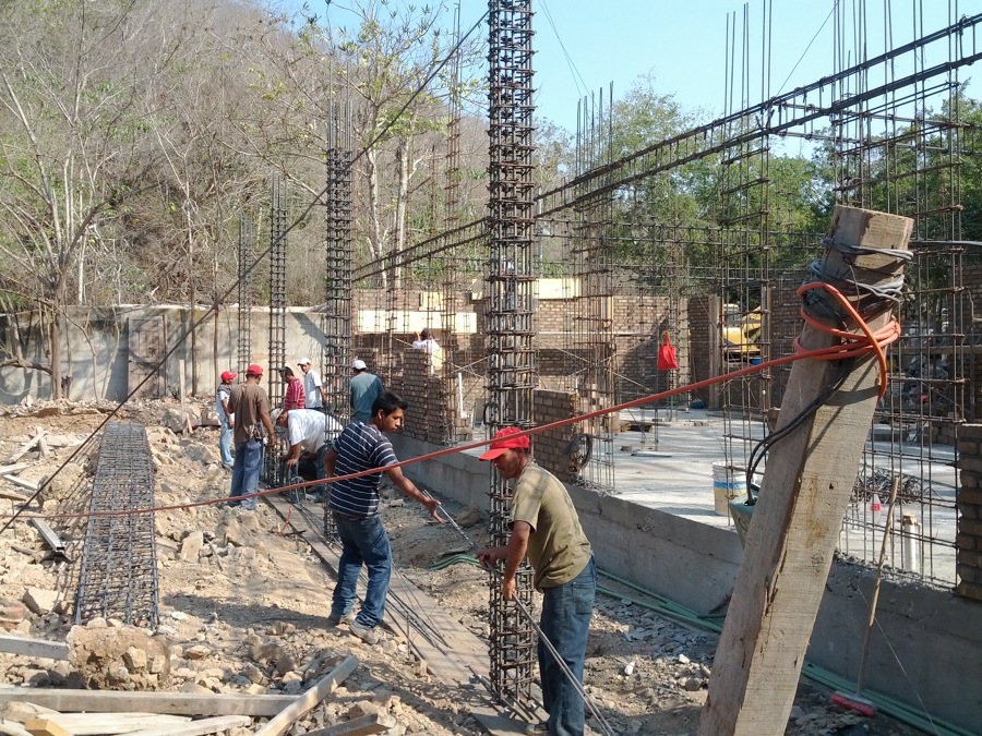 cimentación de área de dormitorios