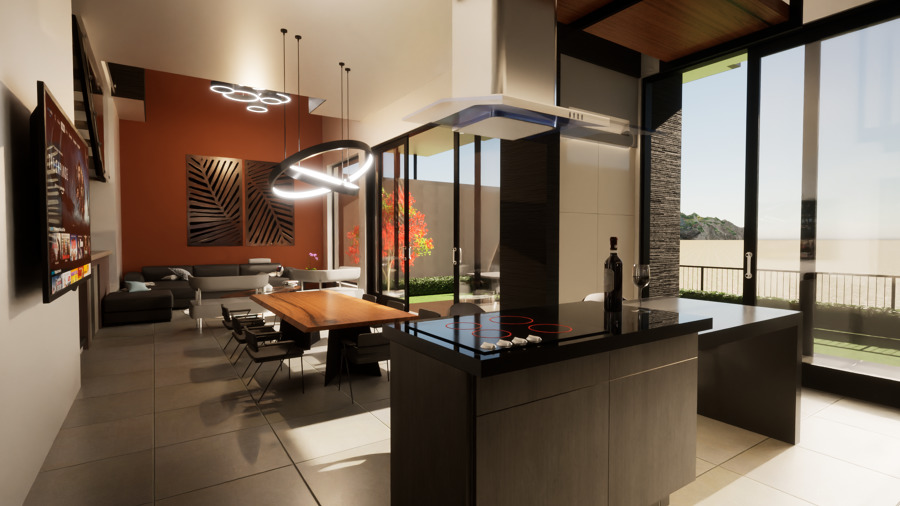 COCINA-COMEDOR-SALA-TERRAZA