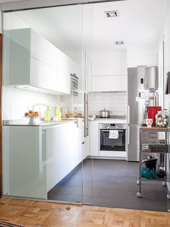 Foto: Cocina con Puerta Corrediza de Vidrio #221060 - Habitissimo