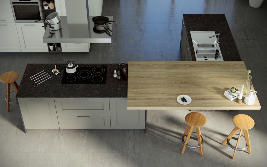 Cocina con diseño HPL