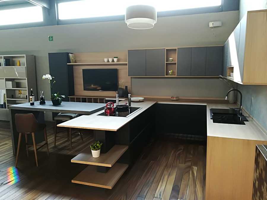 Cocina con material HPL