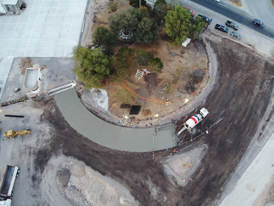 Colado de piso texturizado