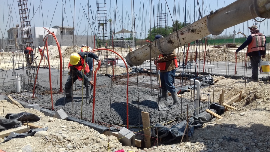 Colado en losa de cimentación
