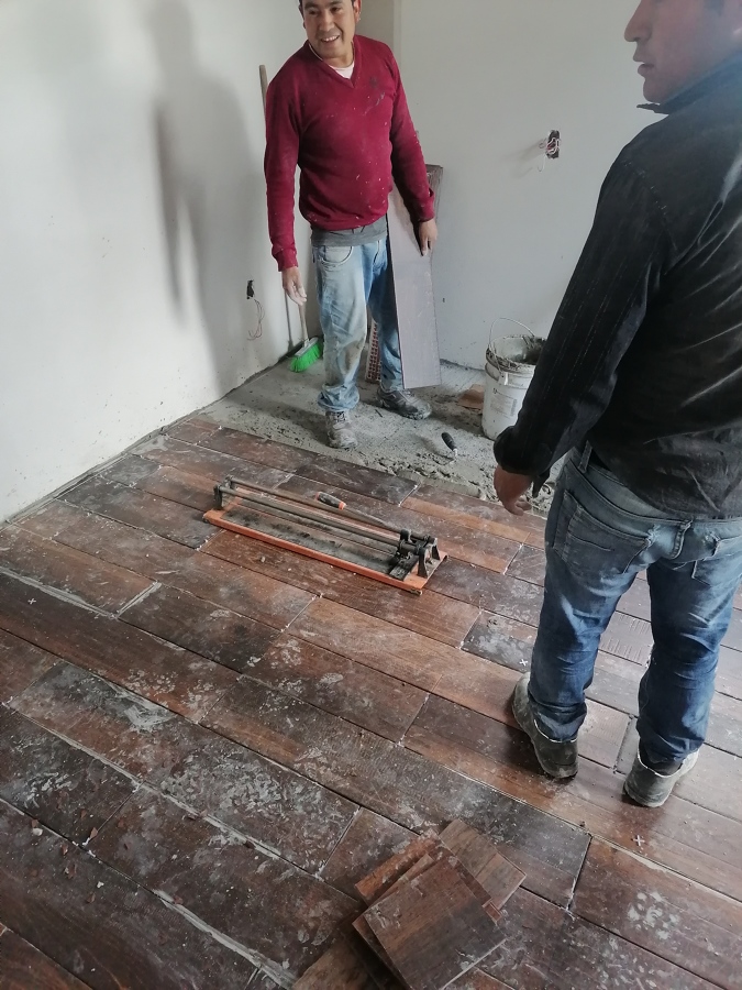 Colocación de loseta