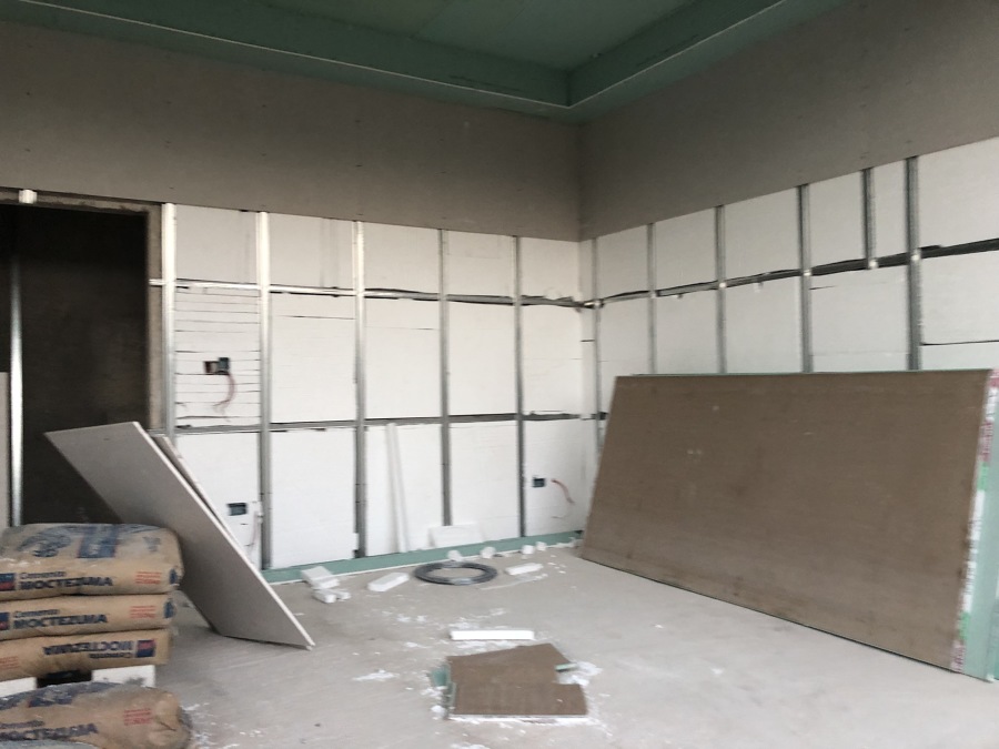 colocación de paneles de poliestireno