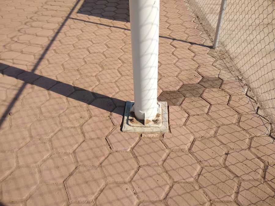 colocación de piso de adoquín