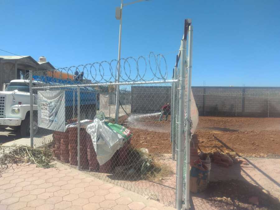 colocación de piso de adoquín