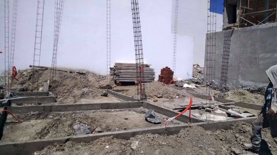 Construcción en proceso en parque Yucatán