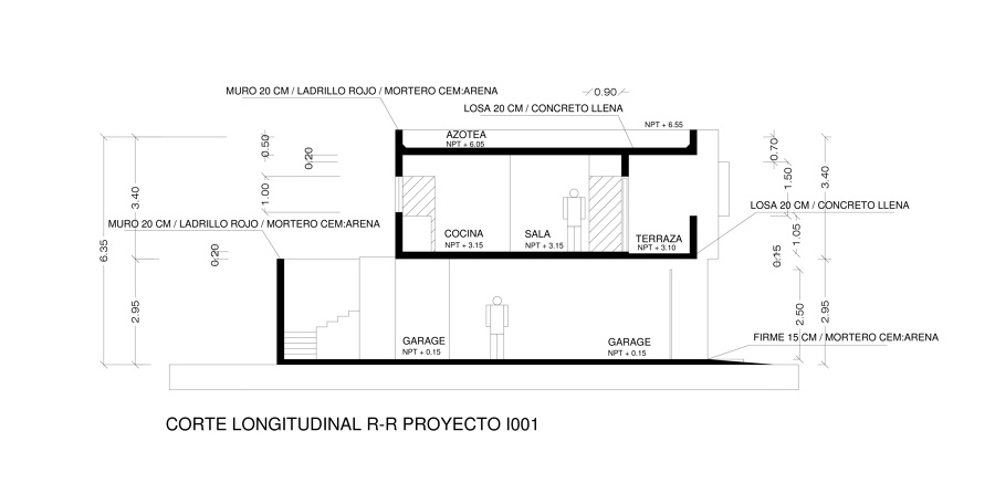 CORTE LONGITUDINAL R-R