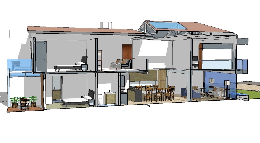 Corte transversal del Proyecto