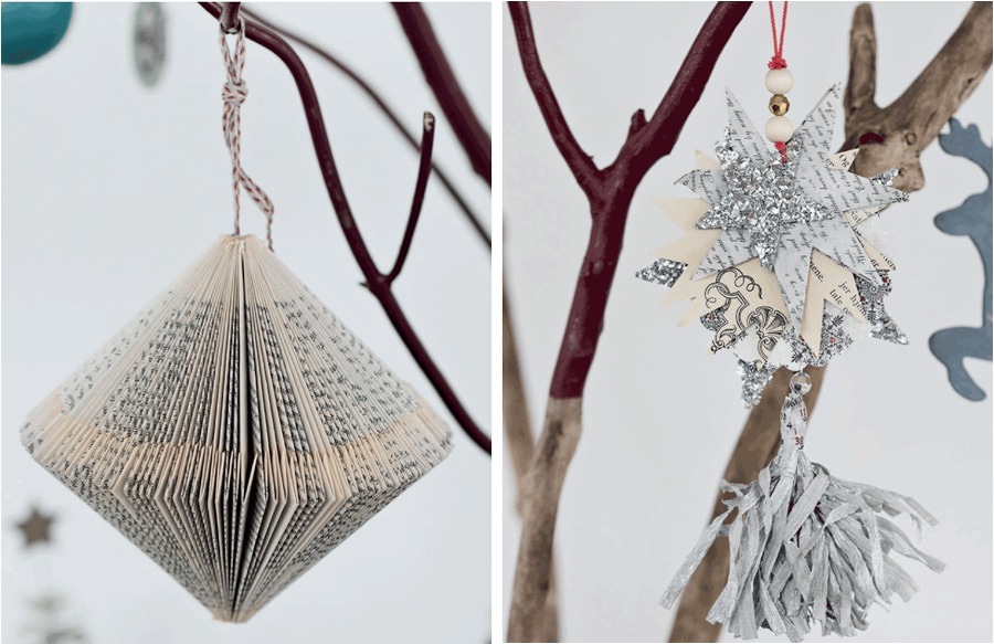 decoración del árbol de navidad de papel