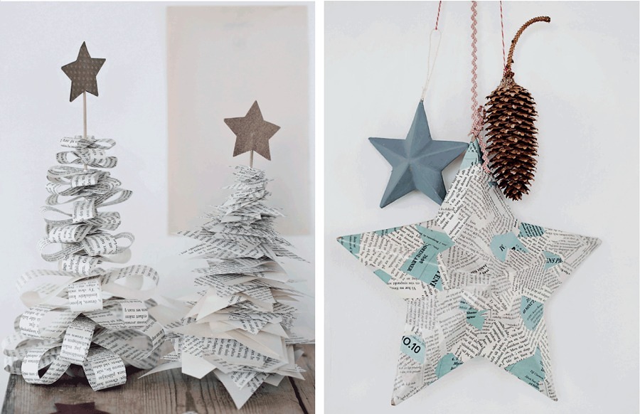 accesorios decoración navideños de papel