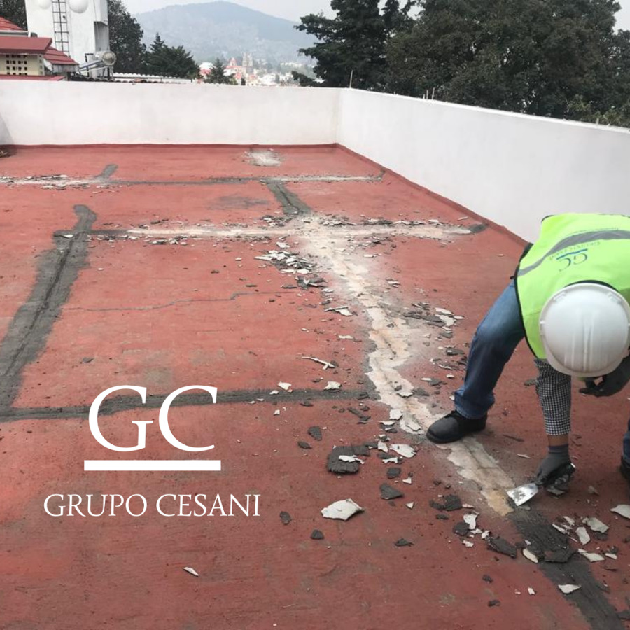 Demolición de impermeabilizante existente