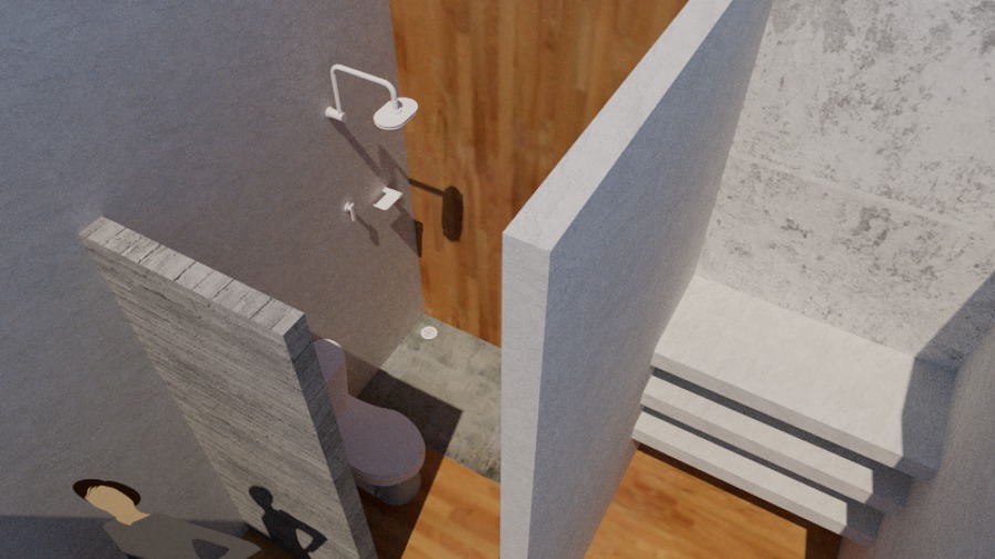detalle de baño y vestidor