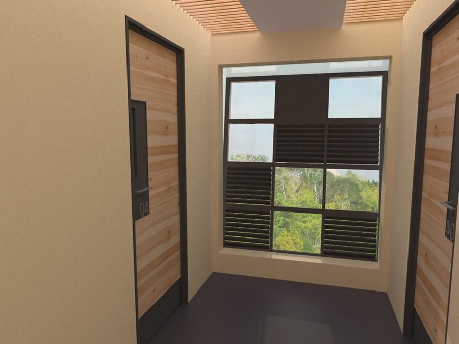 Diseño de ventana en corredor