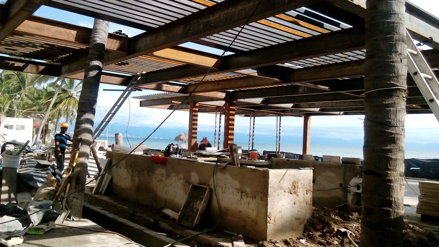 estructura con pergola