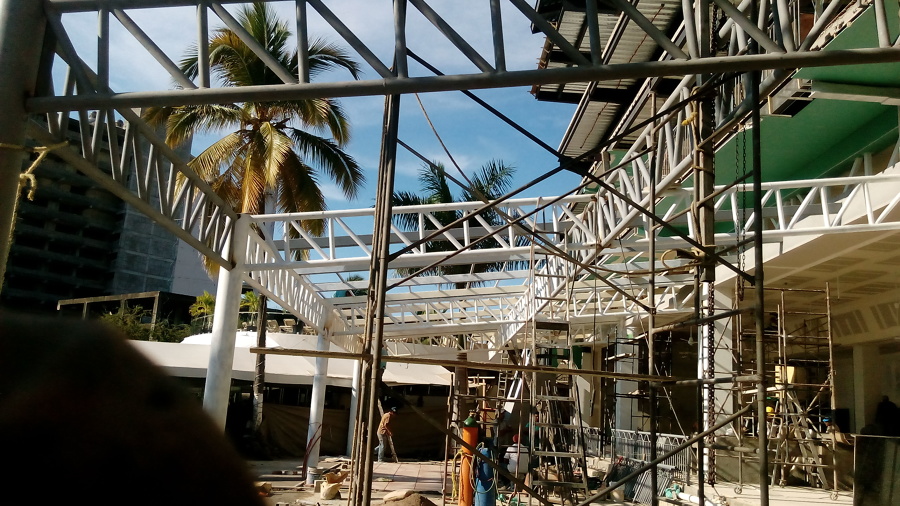 estructura para comedor del hotel