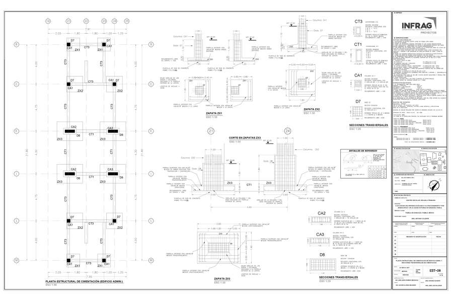 Estructural de cimentación Edificio Administrativo
