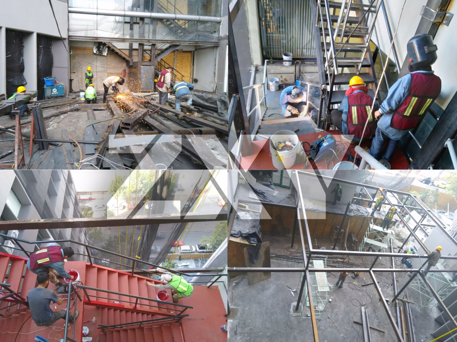 fabricación de escalera de emergencia