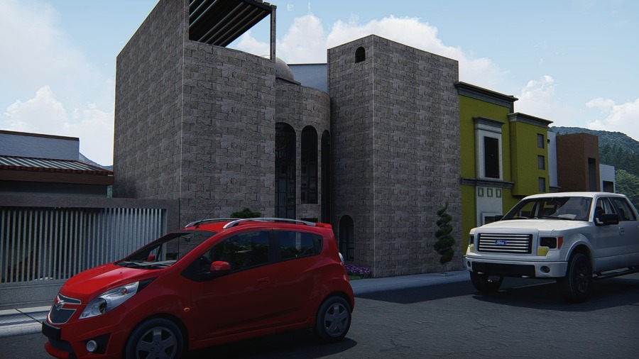 Fachada de residencia Contemporanea