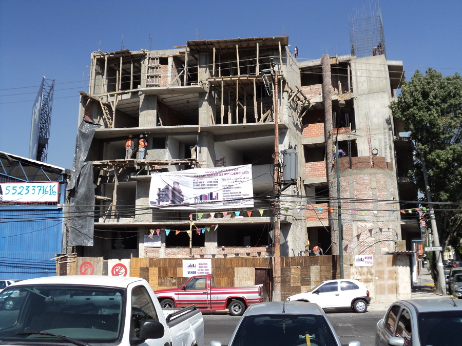 fachada en obra