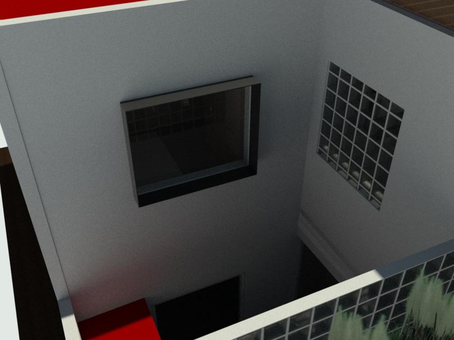 Fachadas de patio cubo de iluminación de la planta baja