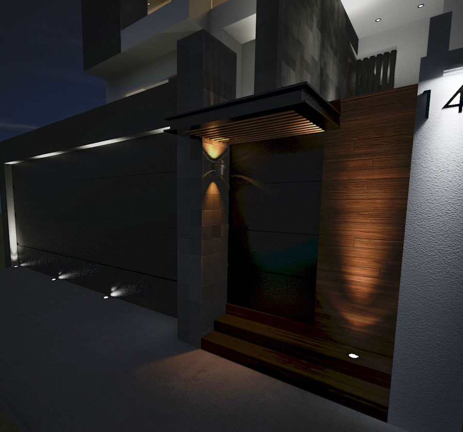 Iluminación en portón