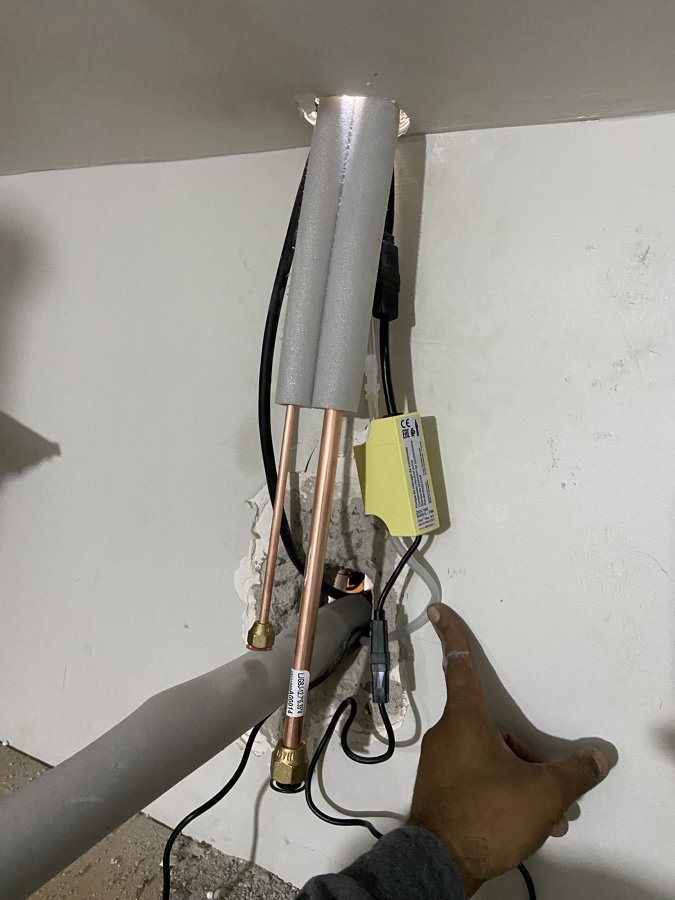 Instalación de bomba para condensado