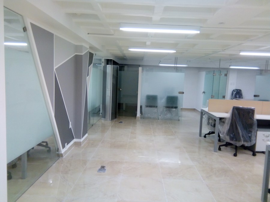 Interior de oficina geométrica