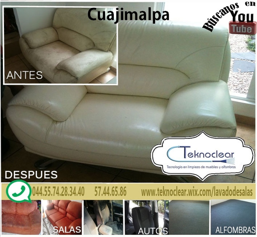 Lavado de salas de piel y vinil.