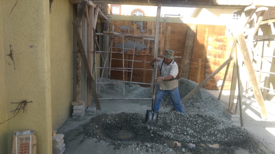 mezcla de concreto en sitio 