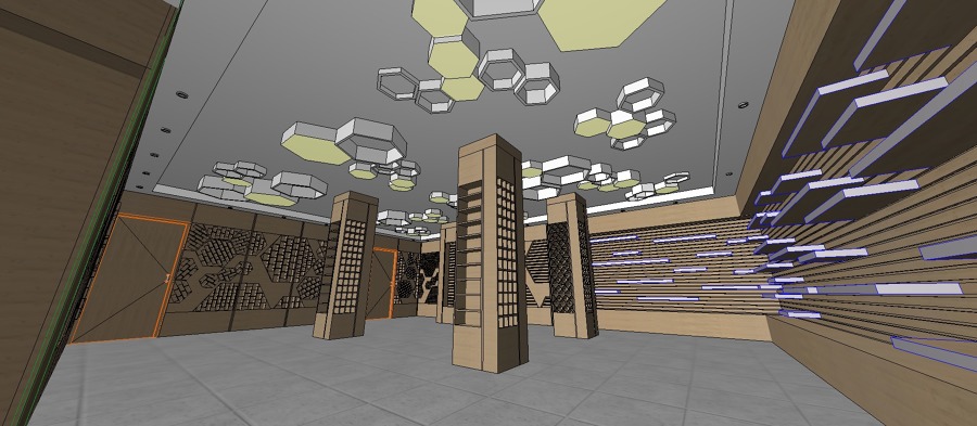 Modelado 3D de proyecto de boutique.