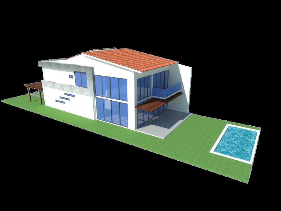 Modelado 3D y visualización rápida de proyecto de casa-habitación.