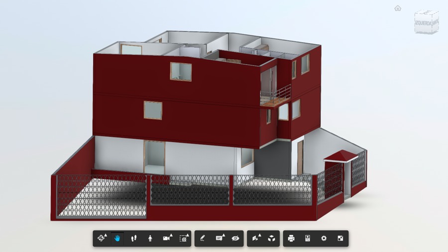 Modelo 3D lateral