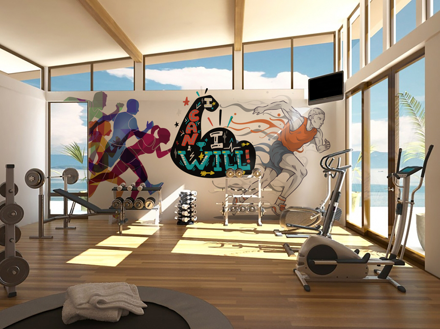 Mural para gimnasio