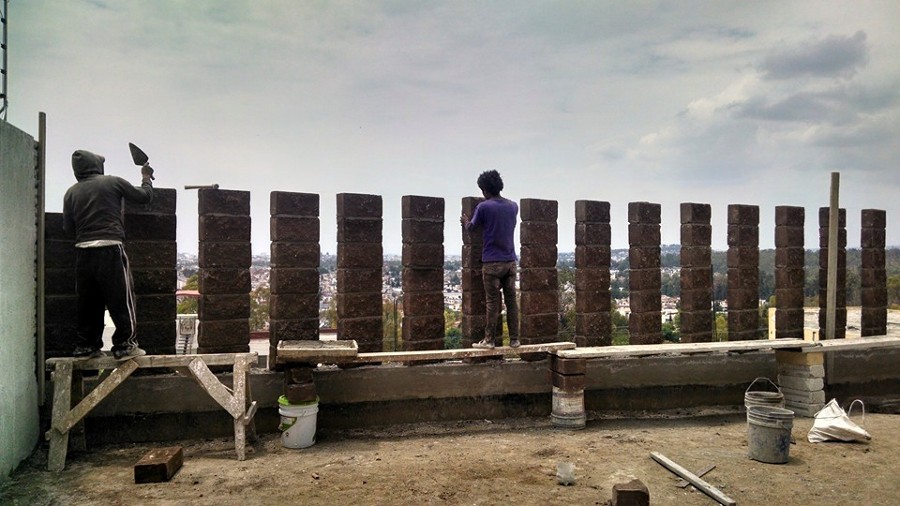 Obra en proceso en la calera 