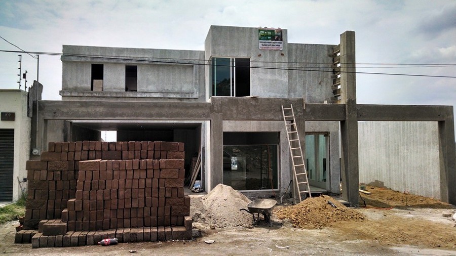 Obra en proceso en la calera 