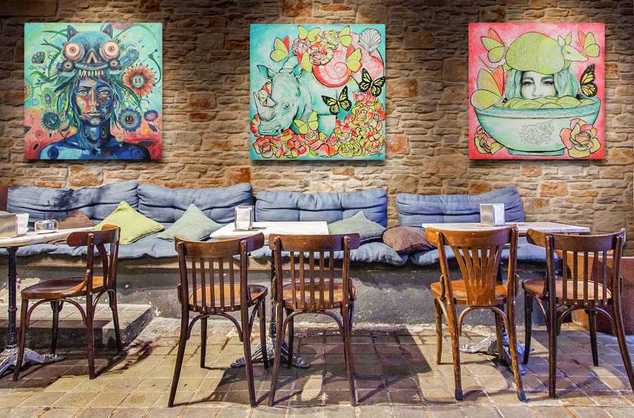Obras de arte para restaurante